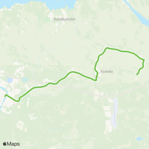 Sörmlandstrafiken Kyrkogatan—Kjula Skola map