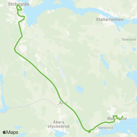 Sörmlandstrafiken Strängnäs Resecentrum—Mariefred Bstn map
