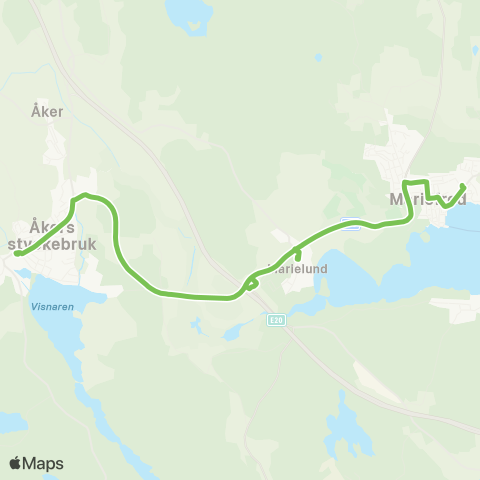 Sörmlandstrafiken Mariefred Bstn—Åkers Styckebruk map