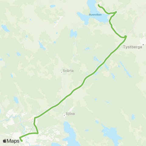 Sörmlandstrafiken Nyköping Bussterminal—Ökna Skola map