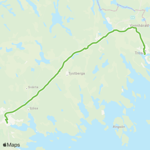 Sörmlandstrafiken Nyköping Bussterminal—Trosa Hamn map