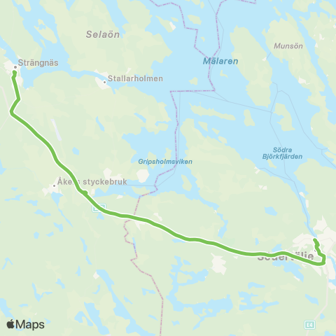 Sörmlandstrafiken Strängnäs Resecentrum—Astrabacken map