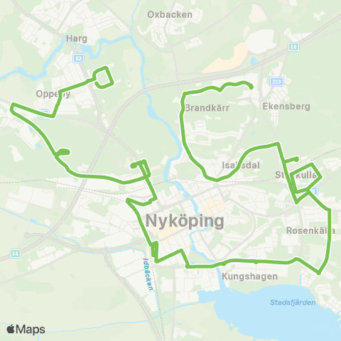 Sörmlandstrafiken Gustavsbergsstigen Ost—Oppeby Gård 27 map