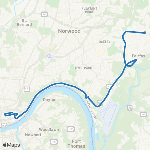 Metro SORTA East End map