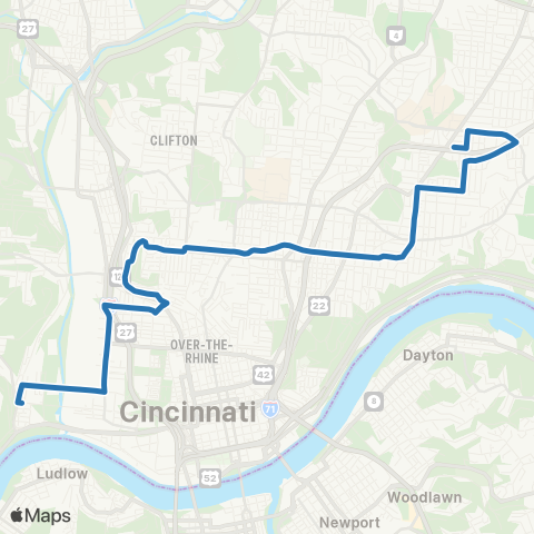 Metro SORTA Taft / McMillan map