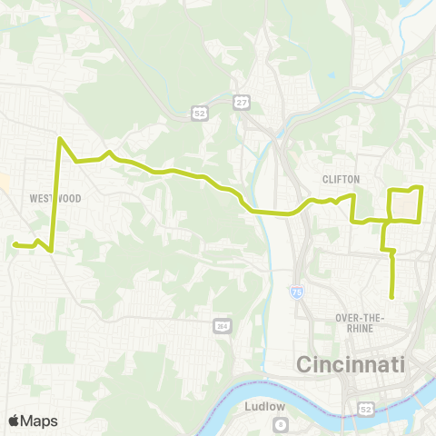 Metro SORTA Uptown Commuter map