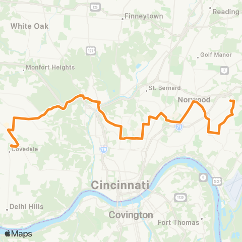 Metro SORTA Uptown Connector map