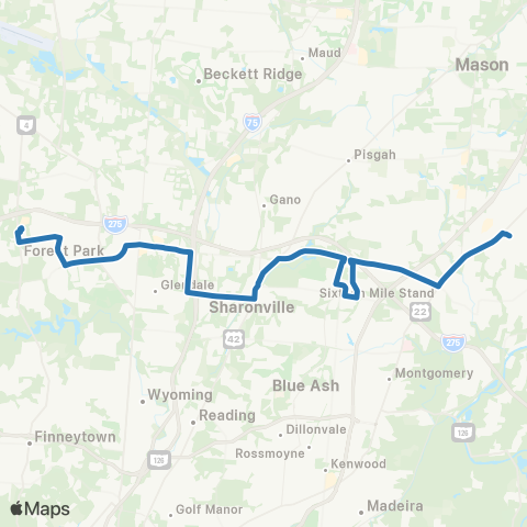 Metro SORTA Kemper Road map