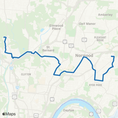 Metro SORTA Avondale - Oakley map