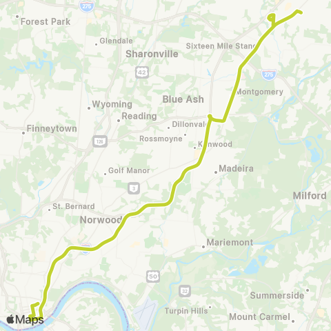 Metro SORTA Montgomery Express map