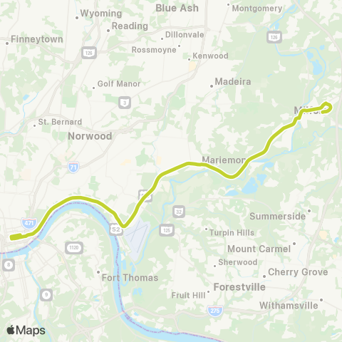 Metro SORTA Milford Express map