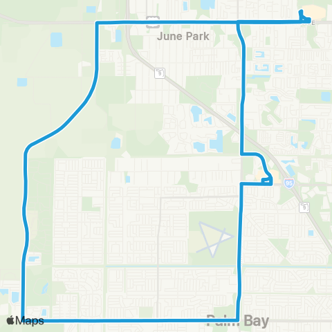 Space Coast Area Transit Heritage-West Melbourne map