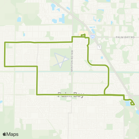 Space Coast Area Transit West Palm Bay map