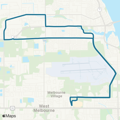 Space Coast Area Transit Melbourne / Eau Gallie map