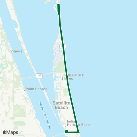Space Coast Area Transit South Beach map