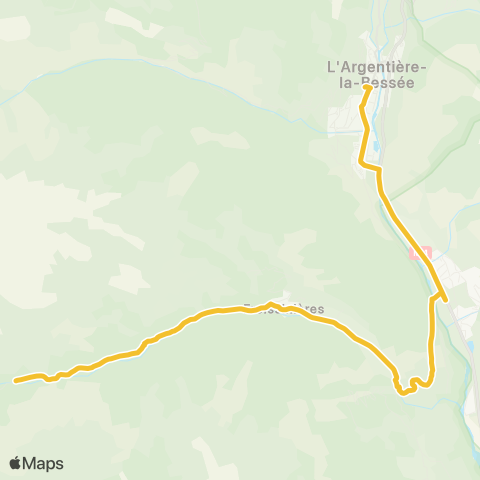 Transports du Pays des Écrins Vallouise-Pelvoux - Puy-Saint-Vincent map