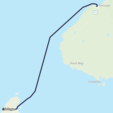 SPM Ferries Fortune - Saint-Pierre map