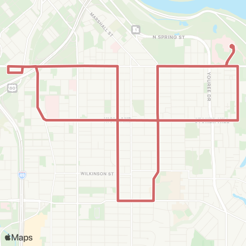 Sportran Highland map