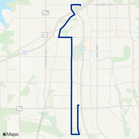 Sportran Linwood Avenue map