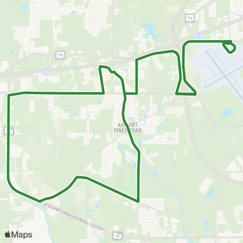 Sportran West Shreveport map