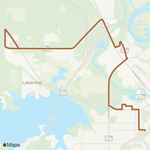 Sportran North Market / MLK map