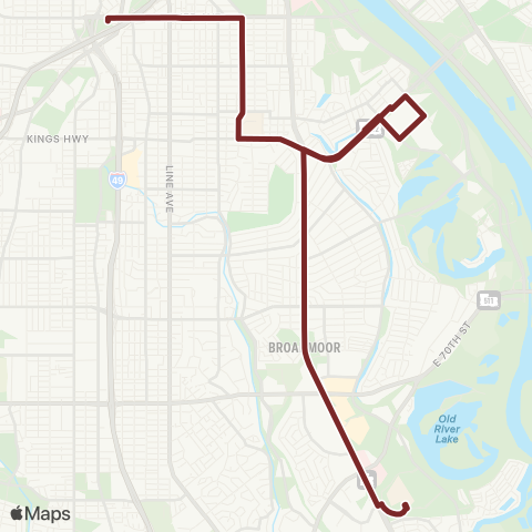 Sportran Youree / West Bert Kouns map