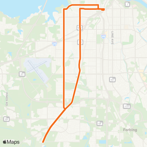 Sportran Hearne / Jewella map