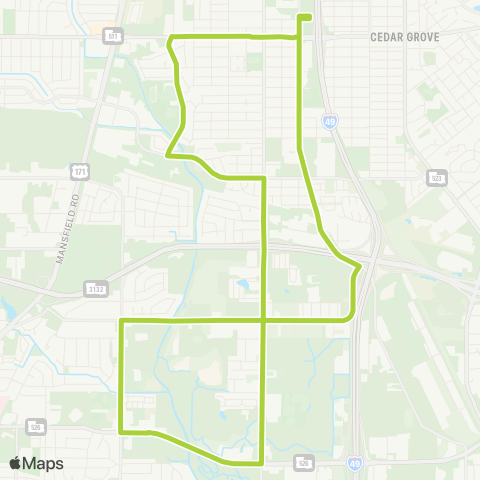 Sportran Kingston Loop map