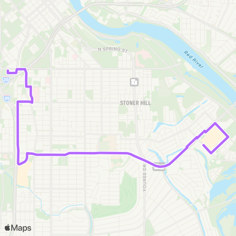 Sportran Kings Highway map