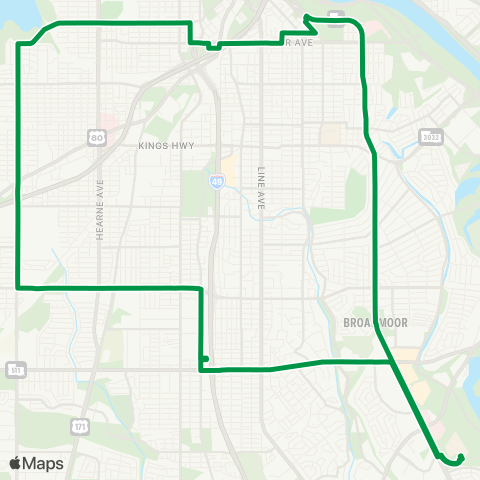 Sportran Metro Loop 32 map