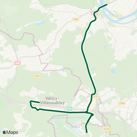 Île-de-France Mobilités Pont de Sèvres <>︎ L'Onde (Maison des Arts) map