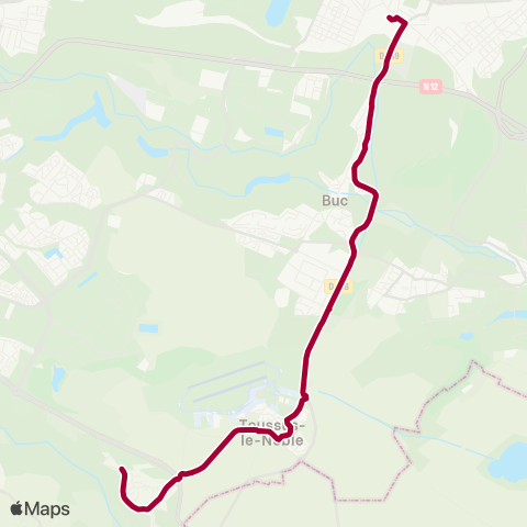 Île-de-France Mobilités Gare des Chantiers / Abbé Rousseaux <>︎ ZA du Bois des Roches map