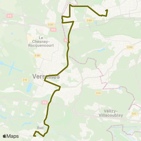 Île-de-France Mobilités Lycée Franco-Allemand / Ml.King <>︎ Charles Devos / Pl. Simone Veil map