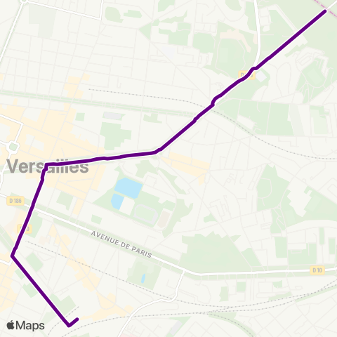 Île-de-France Mobilités Gare rout. de Versailles Chantiers / Quai A <>︎ Picardie map