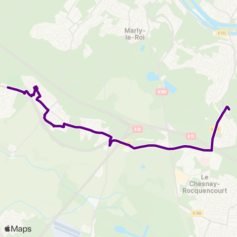 Île-de-France Mobilités Lycée Pierre Corneille <>︎ Tuilerie Bignon map