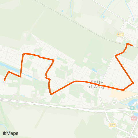 Île-de-France Mobilités Gare de Fontenay-le-Fleury <>︎ Méliès / Croix Bonnet map