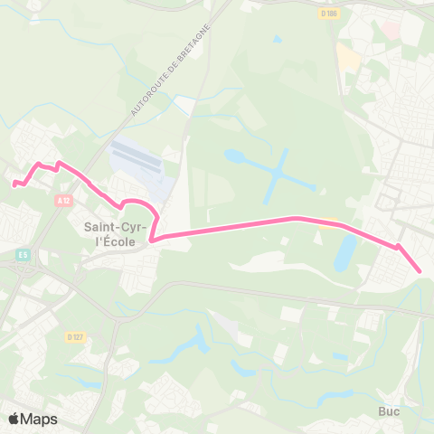 Île-de-France Mobilités Gare rout. de Versailles Chantiers / Quai K <>︎ Gare de Fontenay-le-Fleury map