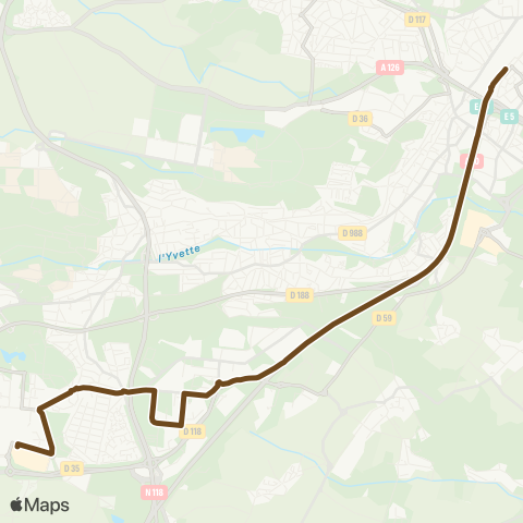 Île-de-France Mobilités Gare de Massy / Palaiseau <>︎ Ctre comm. Ulis 2 map