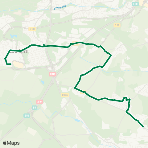 Île-de-France Mobilités Essouriau <>︎ Paul Fort map