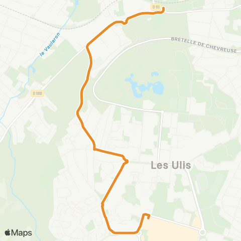 Île-de-France Mobilités 8 mai 1945 <>︎ Centre Commercial Ulis 2 map