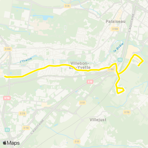 Île-de-France Mobilités Conservatoire <>︎ Village / Collège Idf map