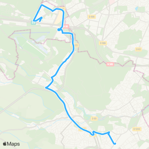 Île-de-France Mobilités Europe Sud <>︎ Gare de Massy-Palaiseau map