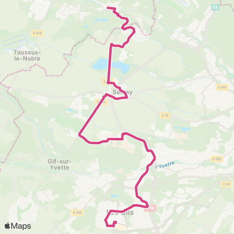 Île-de-France Mobilités Gare du Guichet <>︎ Campus Hec map