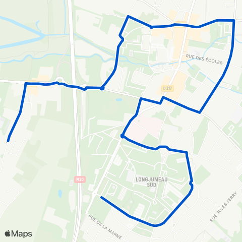 Île-de-France Mobilités Dr Cathelin <>︎ Collège Pablo Picasso map