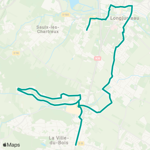 Île-de-France Mobilités Collège Pablo Picasso <>︎ La Grange aux Cercles map