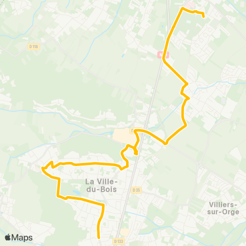 Île-de-France Mobilités Les Côteaux <>︎ Les Renondaines map