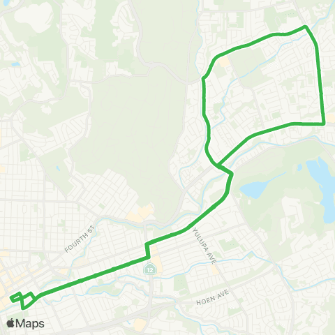 Santa Rosa CityBus con Valley Hwy 12 map