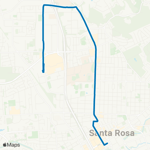 Santa Rosa CityBus docino Ave map