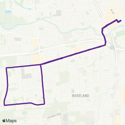 Santa Rosa CityBus Sebastopol Rd - Corporate Center map