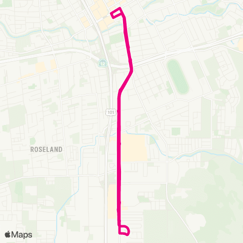 Santa Rosa CityBus ta Rosa Ave map